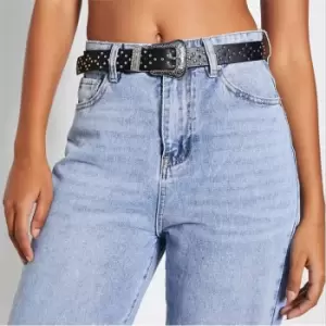 I Saw It First Studded Western Waist Belt - Black