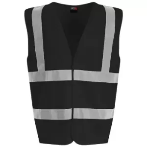 PRO RTX High Visibility Unisex Waistcoat (M) (Black) - Black