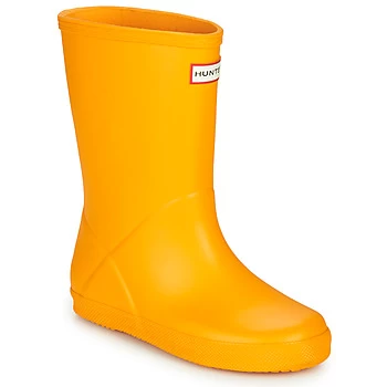 Hunter KIDS FIRST CLASSIC boys's Childrens Wellington Boots in Yellow toddler,6 toddler,7.5 toddler,9.5 toddler,11 kid,12 kid,4 toddler,10 toddler,13