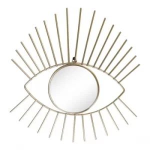 Gold Metal Eyelash Accent Mirror