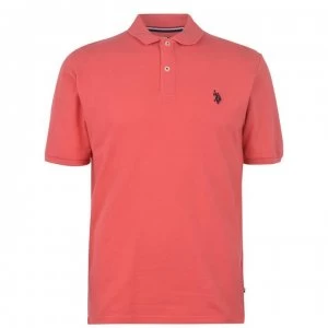 US Polo Assn US Core Pique Polo Shirt - Spiced Coral