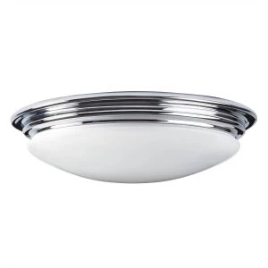 LED Bathroom Flush Mount Ceiling Light Polished Chrome IP44