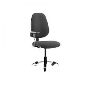 Task Office Chair Eclipse II Lever Charcoal Fabric With Height Adjustable Arms And Hi Rise Draughtsman Kit