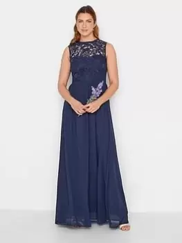 Long Tall Sally Navy Lace Detail Midaxi Dress, Blue, Size 10, Women