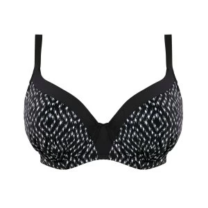 Fantasie Byron Bay gathered bikini top Black