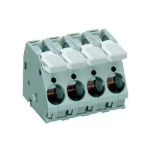 Wago 2716-103 3 Pole 10mm 76A 30° Lever PCB Terminal Block Grey