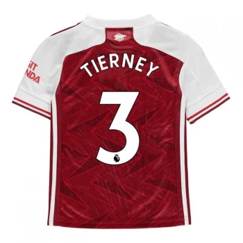 adidas Arsenal Kieran Tierney Home Shirt 2020 2021 Junior - Red