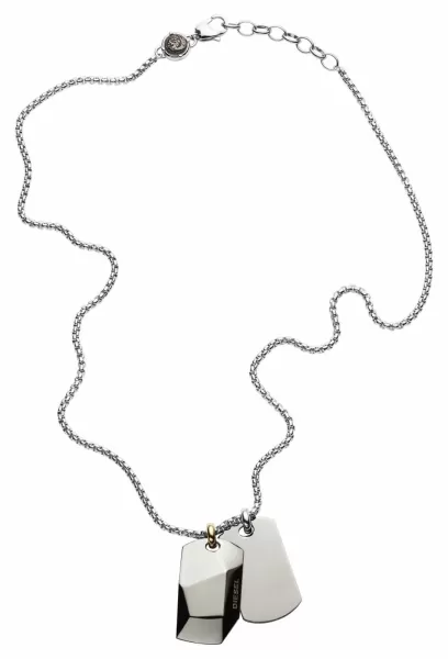 Diesel DX1143040 LOW POLY DOUBLE ASYMETRIC DOGTAGS Jewellery