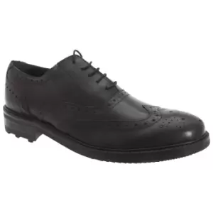 Roamers Mens 5 Eyelet Brogue Oxford Leather Shoes (10 UK) (Black)