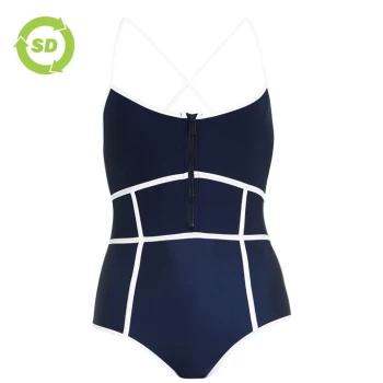 SoulCal Panelled Swimsuit - Navy