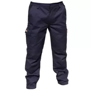 Result Mens Stretch Work Trousers / Pants (32 Inch Leg Length) (38a) (Navy Blue)