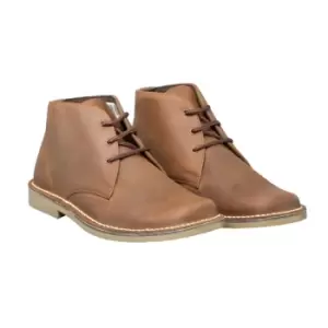 Roamers Mens Waxy Leather Fulfit Desert Boots (6 UK) (Brown)