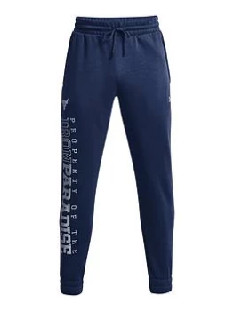 Under Armour Training Project Rock Fleece Joggers - Blue Size L, Men