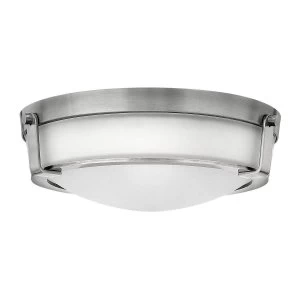 3 Light Medium Flush Mount Ceiling Light Nickel, E27