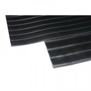 Slingsby Broad Ribbed Matting 5mm 1200mm X1 Linear Metre Black 379274