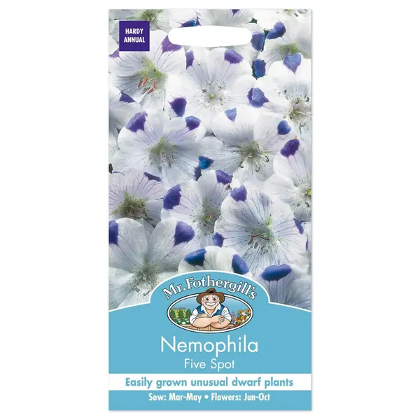 Mr. Fothergill's Nemophila Five Spot Seeds White