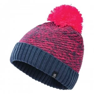 Dare2B Hastily II Knit Bobble Beanie - DkDnm/NeonPk