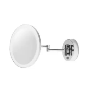 Reflex LED Bathroom Magnifying Adjustable Wall Light Chrome, Mirror IP44