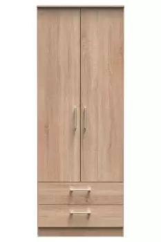 Cornwall 2 Door 2 Drawer Wardrobe (Ready Assembled)