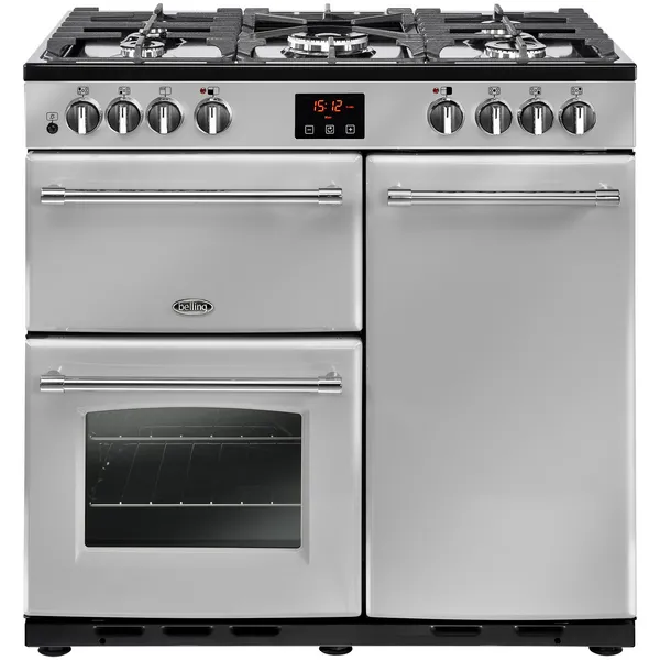 Belling 444444121 Farmhouse 90DFT 90cm Dual Fuel Range Cooker - Black 444444121 Black