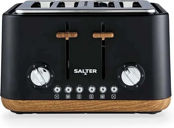 SALTER Toronto EK5823BLK 4-Slice Toaster - Black 5054061506112