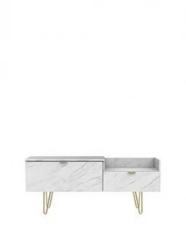 Swift Marbella Ready Assembled TV Unit - Marble Effect - Fits Up To 40" Tv