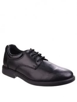 Hush Puppies Tim Lace School Shoe - Black