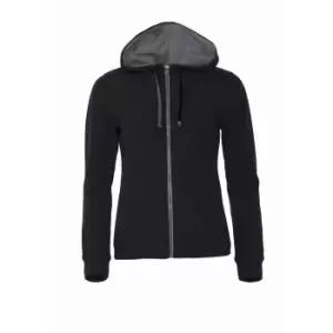 Clique Womens/Ladies Classic Full Zip Hoodie (XS) (Black)