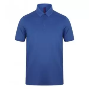 Henbury Mens Stretch Microfine Pique Polo Shirt (S) (Royal)