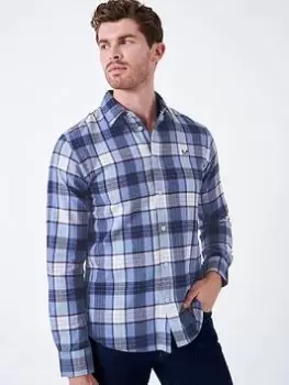 Crew Clothing Crew Clothing Brushed Cotton Marl Flannel Shirt