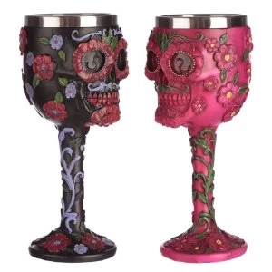 Decorative Day of the Dead Skull Goblet (1 Random Supplied)