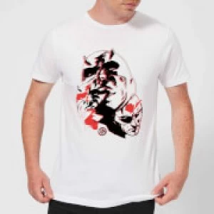 Marvel Knights Daredevil Layered Faces Mens T-Shirt - White - 3XL