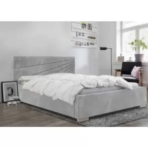 Envisage Trade - Fenna Upholstered Beds - Plush Velvet, Super King Size Frame, Silver - Silver