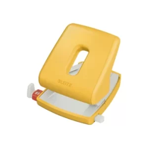 Cosy Hole Punch 2 Hole Punch, 30 Sheets, Warm Yellow