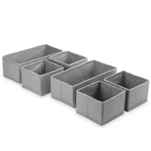 Foldable Fabric Drawer Inserts & Drawer Organisers - Set of 6 M&amp;W