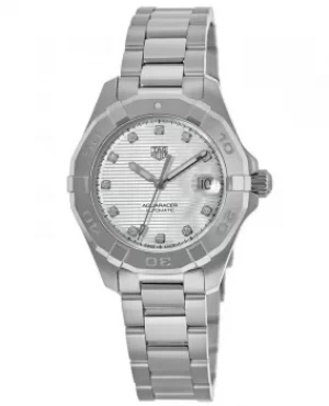 Tag Heuer Aquaracer 300M Automatic White MOP Diamond Dial Steel Womens Watch WBD2313.BA0740 WBD2313.BA0740