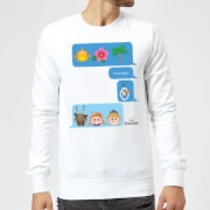 Disney Frozen I Love Heat Emoji Sweatshirt - White - S