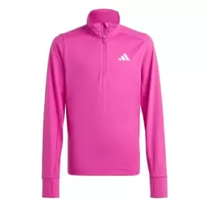 adidas Running AEROREADY Half-Zip Long Sleeve Tee Kids - Semi Lucid Fuchsia / Reflectiv