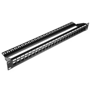 Secomp 26.11.0357 Patch Panel, Rj45, Keystone, 24Port, Blk