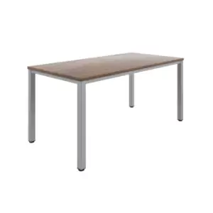 Tc Fraction Infinity 160 x 80 Meeting Table - Dark Walnut with Silver Legs