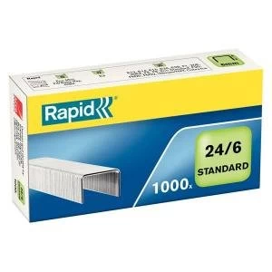 Rapid Standard 246 Staples 6mm Shank Length Pack of 1000 24855600