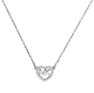 Michael Kors Love Silver Cubic Zirconia Necklace