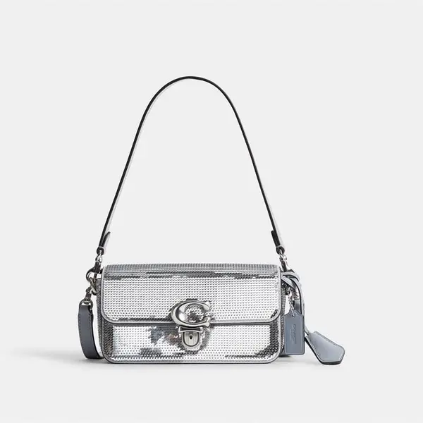 Coach Sequin Studio Baguette Bag - Lh/Silver