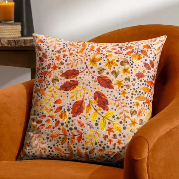 Autumn Walk Cushion Rust, Rust / 50 x 50cm / Polyester Filled