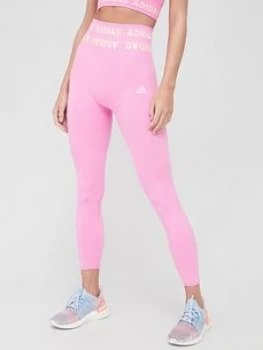 adidas Aeroknit 7/8 Leggings - Pink , Bright Pink, Size XL, Women