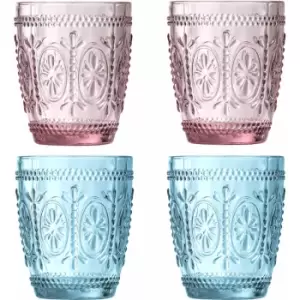 Fleur Glass Tumblers - Set of 4 - Premier Housewares