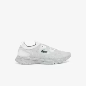 Lacoste Mens Run Spin Eco Textile Trainers Size 7 UK White & Off White