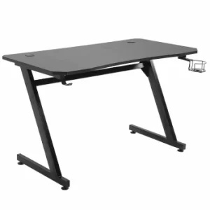 Camilla Gaming Desk with Steel Frame, black