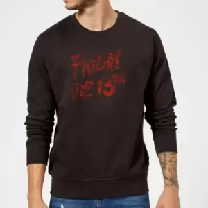 Friday the 13th Logo Blood Sweatshirt - Black - M - Black