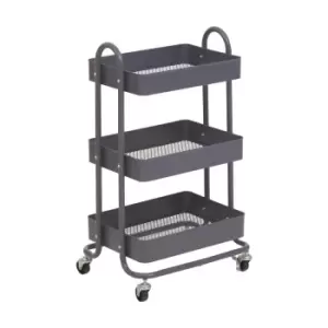 Premier Housewares Acero Three Tier Trolley, Grey